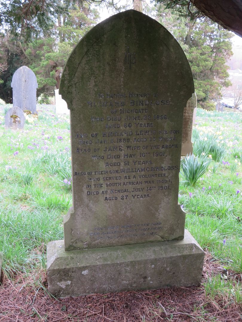 Anglo Boer War Private William C. Bindloss, 2nd V.B. Border Regiment